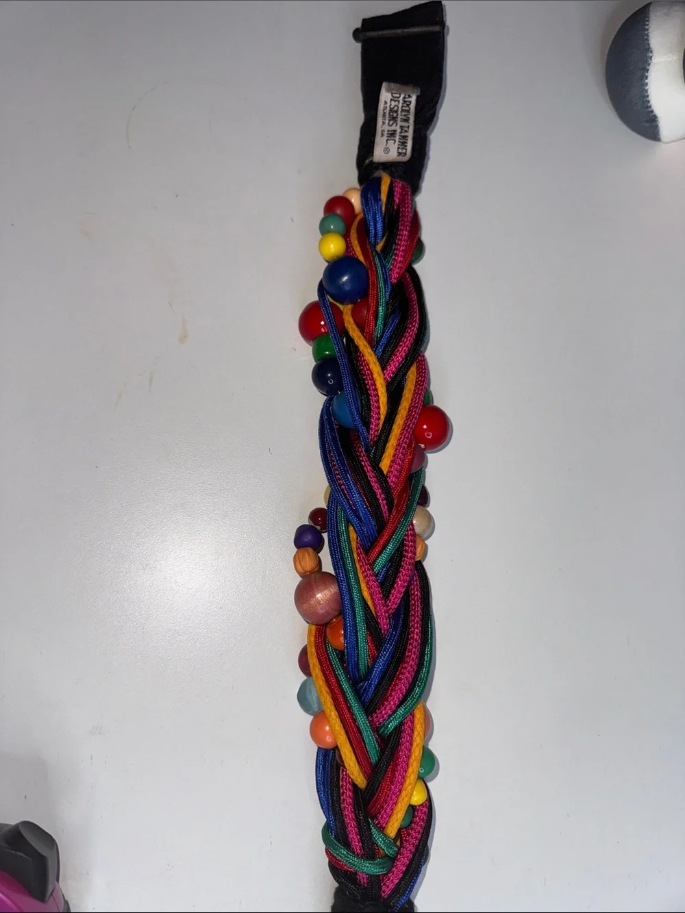 Carolyn Tanner Designs Inc. Colorful Beaded Braided Statement Belt – Vintage